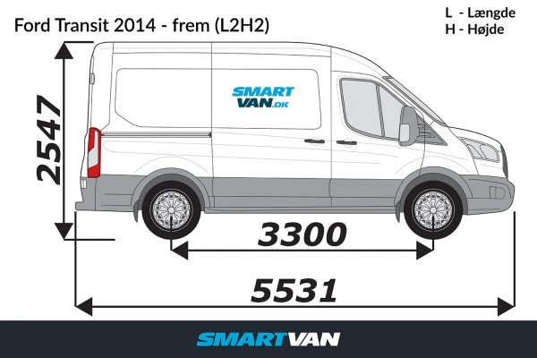 Finerpanel Ford Transit 14- / E-Transit 22- L2H2 baghjulstræk 2 bagdøre & 1 skydedør - Billede 3
