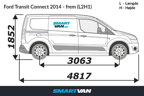 Finerpanel Ford Transit Connect 14-24 - L2H1 2 bagdøre & 1 skydedør - Billede 3