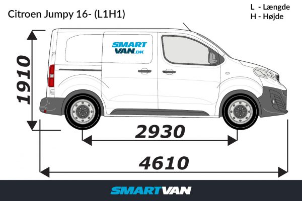 Varerumsgulv Expert Jumpy ProAce 16- Vivaro 19- Scudo 22- L2, 2 bagdøre & 2 skydedøre - Billede 4