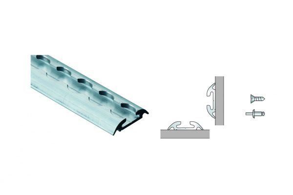 Airline Track / 1,9m Alu skinne til vognbund/loft - Billede 4