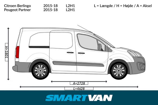 Varerumsgulv - Berlingo, Partner L2, 1 & 2 skydedøre (2008-2018) - Billede 4