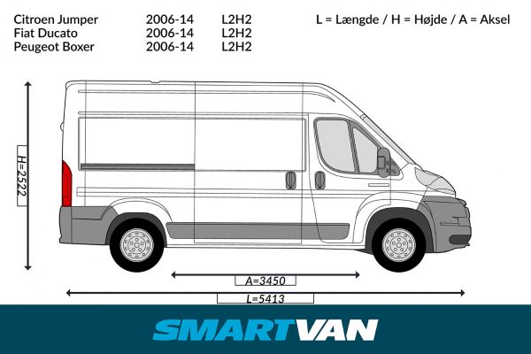 Loftkit / 4mm grå plast / Jumper Ducato Boxer 06- Movano 22- ProAce Max 24- (L2H2) / 2 skydedøre - Billede 3