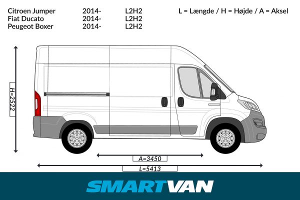 Loftkit / 4mm grå finer / Jumper Ducato Boxer 06- Movano 22- ProAce Max 24- (L2H2) / 1 skydedør - Billede 3