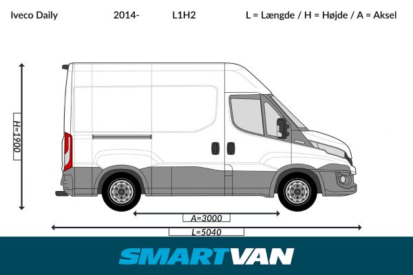 Varerumsgulv Iveco Daily - (L1/7,3m3) forhjulstræk 2 bagdøre & 1 skydedør - Billede 4
