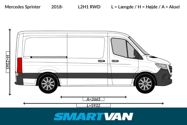 Varerumsgulv Sprinter 06 ->, Crafter 06-17 i brun – L2, baghjulstræk 1 skydedør - Billede 11