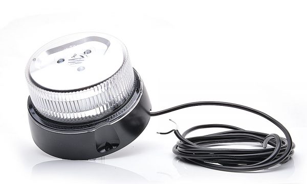 W126 - Gult LED rotorblink med klart glas. Til planmontering. - Billede 2