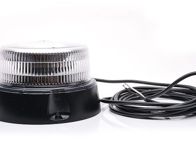 W126 - Gult LED rotorblink med klart glas. Til planmontering.
