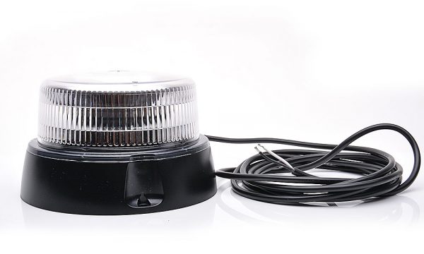 W126 - Gult LED rotorblink med klart glas. Til planmontering.