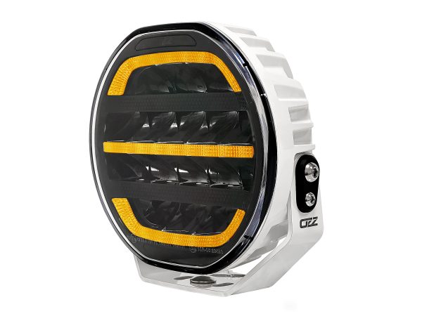 LED 7" fjernlygte med dual positionslys. Hvidt lygtehus. Ref. 50 - Billede 2