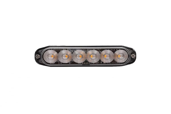 LED Blitzblink med 6 LED´er. Gult blitz med klart glas. Godkendt til natsænkning.