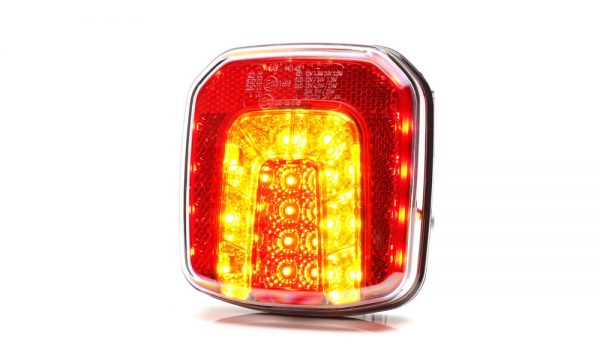 LED baglygte med integreret modstand for blinkudfaldskontrol