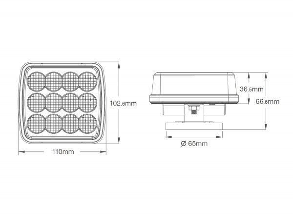 2 stk. Gule LED blitzlamper med batteri og magnetmontering - Billede 4