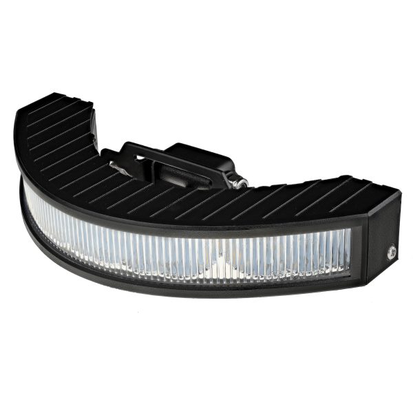 LED Blitzblink til hjørne montage. Ideelt til tagmontering. Gult blitz med klart glas.