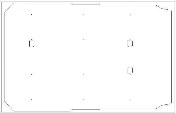 Loftkit / 4mm grå plast / Custom 24- Transporter 25- (L1H1) / 1+2 skydedøre. 3 lampehuller - Billede 3