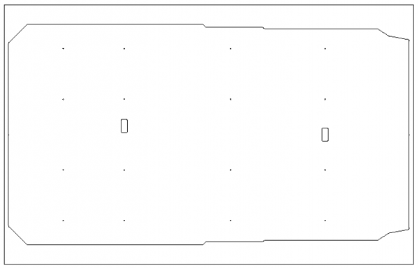Loftkit / 4mm grå plast / Custom 24- Transporter 25- (L2H1) / 1+2 skydedøre. 2 lampehuller - Billede 3