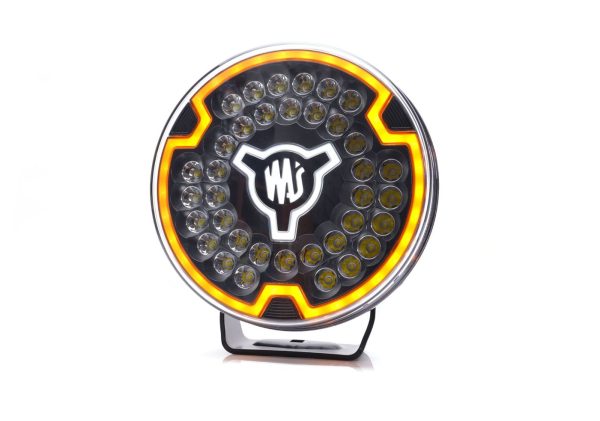 LED 9" fjernlygte med Black front og hvidt positionslys. Ref 50. - Billede 5