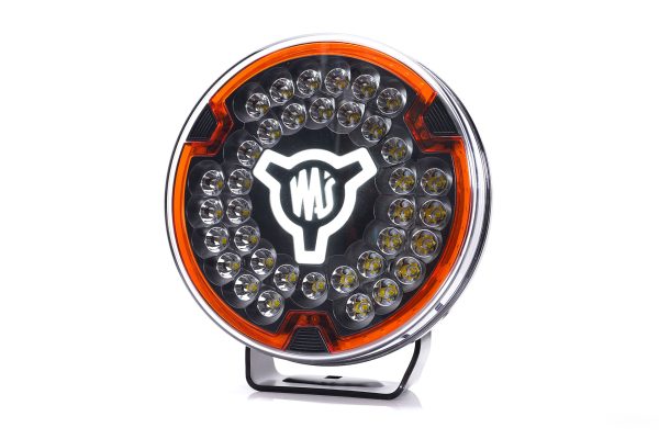 LED 9" fjernlygte med gult blitzblink og hvidt positionslys. Ref 27. - Billede 2