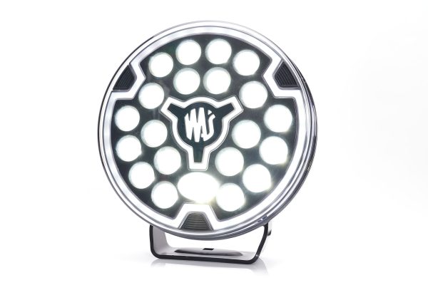 LED 9" fjernlygte med Black front og hvidt positionslys. Ref 50. - Billede 3