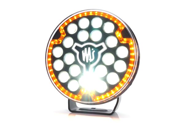 LED 9" fjernlygte med gult blitzblink og hvidt positionslys. Ref 50. - Billede 3
