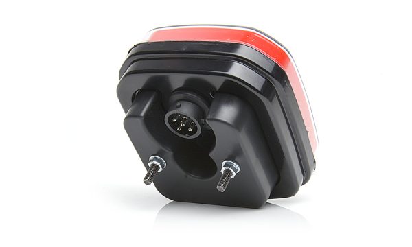 WAŚ W145 - Firkantet LED baglygte med integreret modstand for blinkudfaldskontrol. Positionslys, stoplys, blinklys og nummerpladelys. NEON-look. WAS5 stik - Billede 5