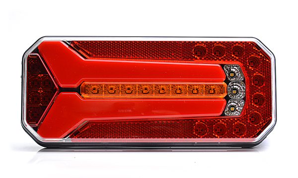 WAŚ W150 - Firkantet LED baglygte med positionslys, stoplys, tågelys, baklys, blinklys og nummerpladelys. NEON-look - Billede 3
