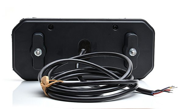 WAŚ W150DD - Firkantet LED baglygte med positionslys, stoplys, baklys, nummerpladelys og dynamisk blinklys. NEON-look - Billede 3