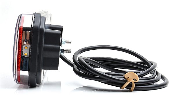 WAŚ W150DD - Firkantet LED baglygte med positionslys, stoplys, baklys, nummerpladelys og dynamisk blinklys. NEON-look - Billede 4