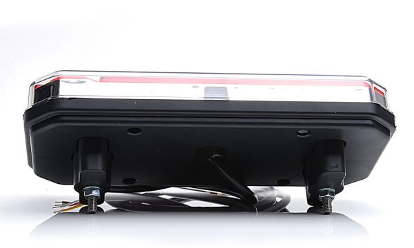 WAŚ W150DD - Firkantet LED baglygte med positionslys, stoplys, baklys, nummerpladelys og dynamisk blinklys. NEON-look - Billede 6
