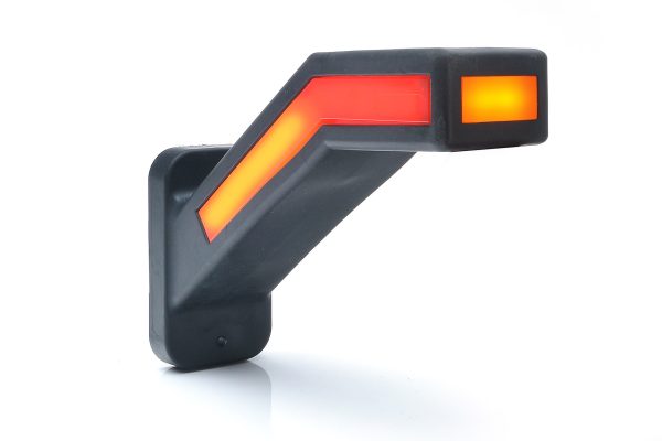 WAŚ W168.6DD - Højre LED slingrelygte med dynamisk blink og NEON-look.