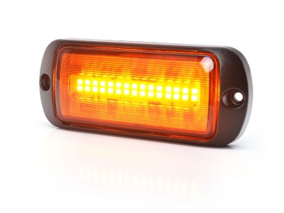 WAŚ W217 - Gult LED blitzblink med 30 LED´er i sort aluminium hus.