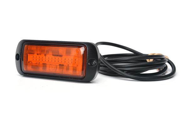 WAŚ W217 - Gult LED blitzblink med 30 LED´er i sort aluminium hus. Kan synkroniseres. - Billede 2