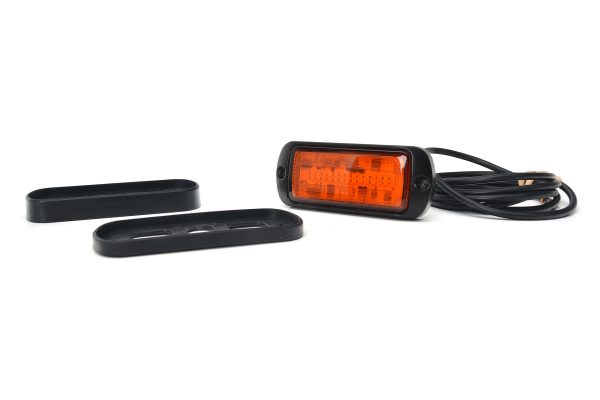 WAŚ W217 - Gult LED blitzblink med 30 LED´er i sort aluminium hus. Kan synkroniseres. - Billede 5