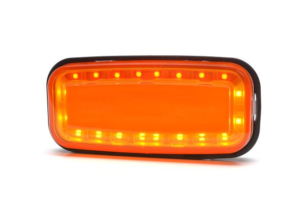 WAŚ W225 -LED baglygte med stop-, positions- og blinklys. Gult glas.