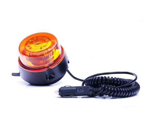 WAŚ W233 - Gult LED rotorblink med magnet til planmontering. 3 meter spiralkabel - Billede 3