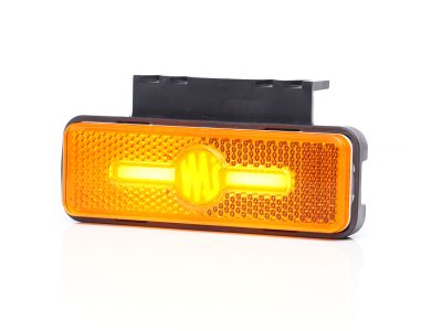 WAŚ W254 - Gul LED sidemarkeringslygte med NEON-look og blinkfunktion. Lille lygte med kraftigt lys.