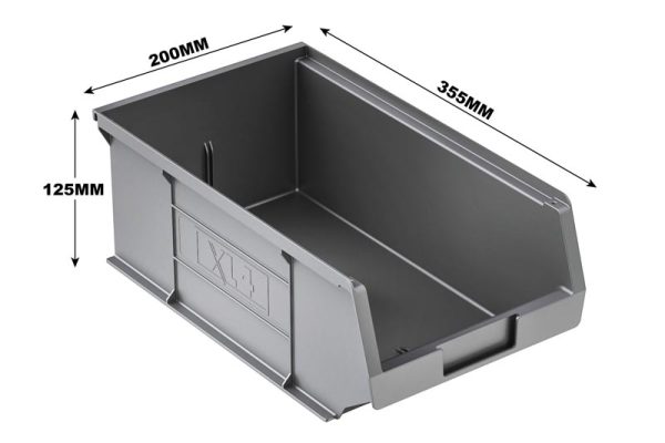 4x Plastboks & Gummimåtte, 920mm - til 1000mm reol - Billede 3