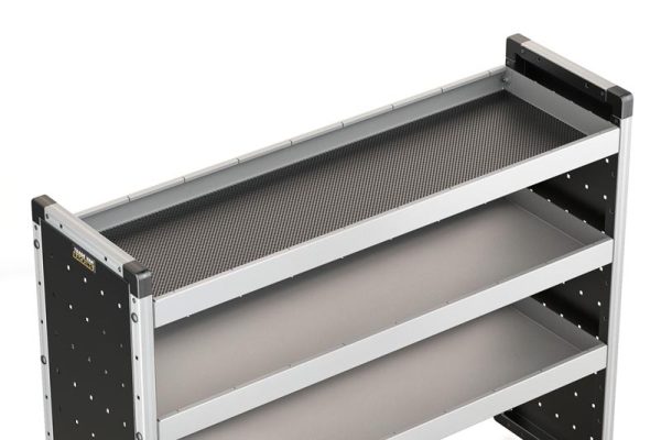 5x Plastboks & Gummimåtte, 1170mm - til 1250mm reol - Billede 2