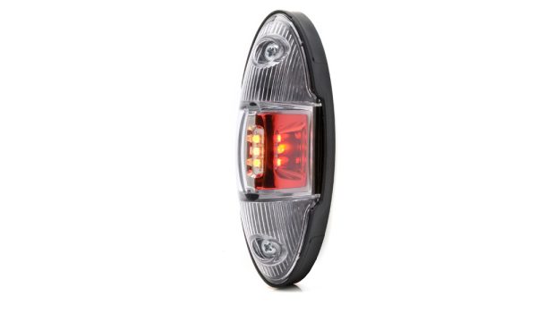 WAŚ W104 - Oval sidemarkeringslygte med klart glas. 9 LED´er