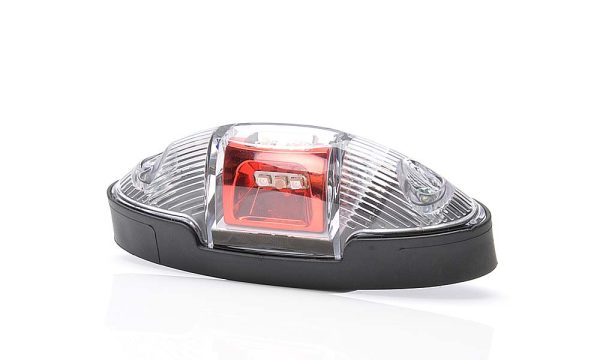WAŚ W104 - Oval sidemarkeringslygte med klart glas. 9 LED´er - Billede 2