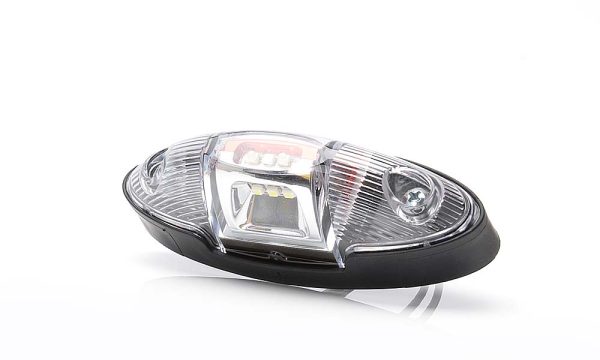 WAŚ W104 - Oval sidemarkeringslygte med klart glas. 9 LED´er - Billede 3