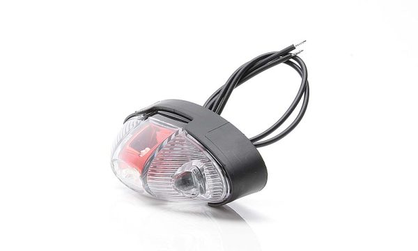 WAŚ W104 - Oval sidemarkeringslygte med klart glas. 9 LED´er - Billede 4