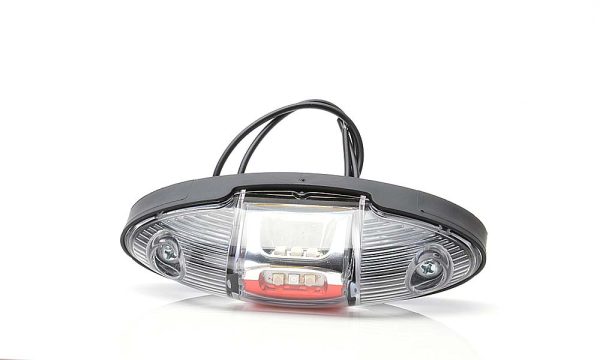 WAŚ W104 - Oval sidemarkeringslygte med klart glas. 9 LED´er - Billede 5