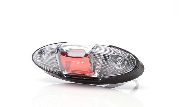 WAŚ W105 - Oval sidemarkeringslygte med klart glas. 6 LED´er - Billede 2