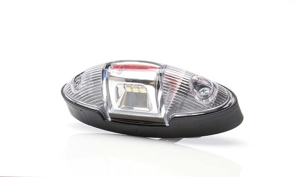 WAŚ W105 - Oval sidemarkeringslygte med klart glas. 6 LED´er - Billede 3