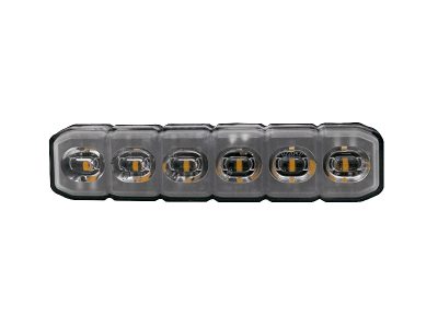 LED Blitzblink med 12 LED´er. Gult og blåt blitz i fleksibelt gummihus. 3 meter kabel.