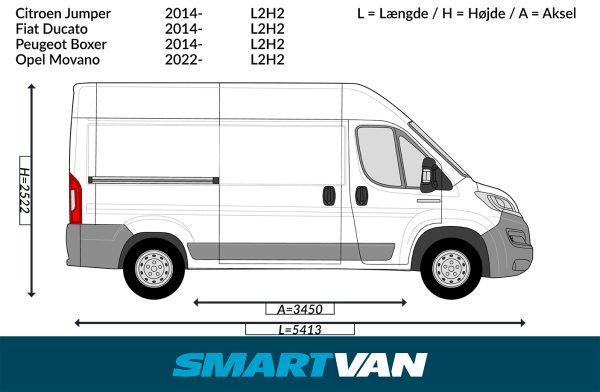Loftkit / 4mm grå plast / Jumper Ducato Boxer 06- Movano 22- ProAce Max 24- (L2H2) / 2 skydedøre - Billede 4