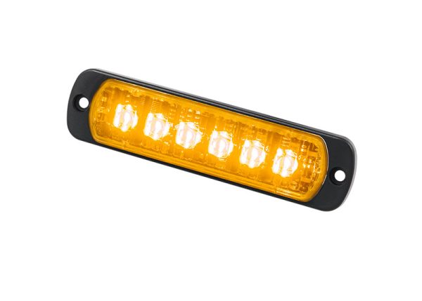 Standby L52 LED Blitzblink med 6 LED´er. Gult blitz med klart glas. Lodret montering .