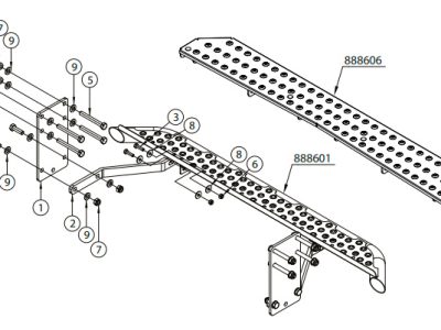 Trinbræt / Monteringskit til 888606 / Sprinter 07- L2L3 / Crafter 07-16 L2L3