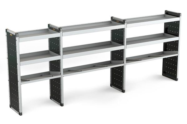 Triple fag med 2 vinkelret(e) & 1 skrå H1250 X (3x B1250)