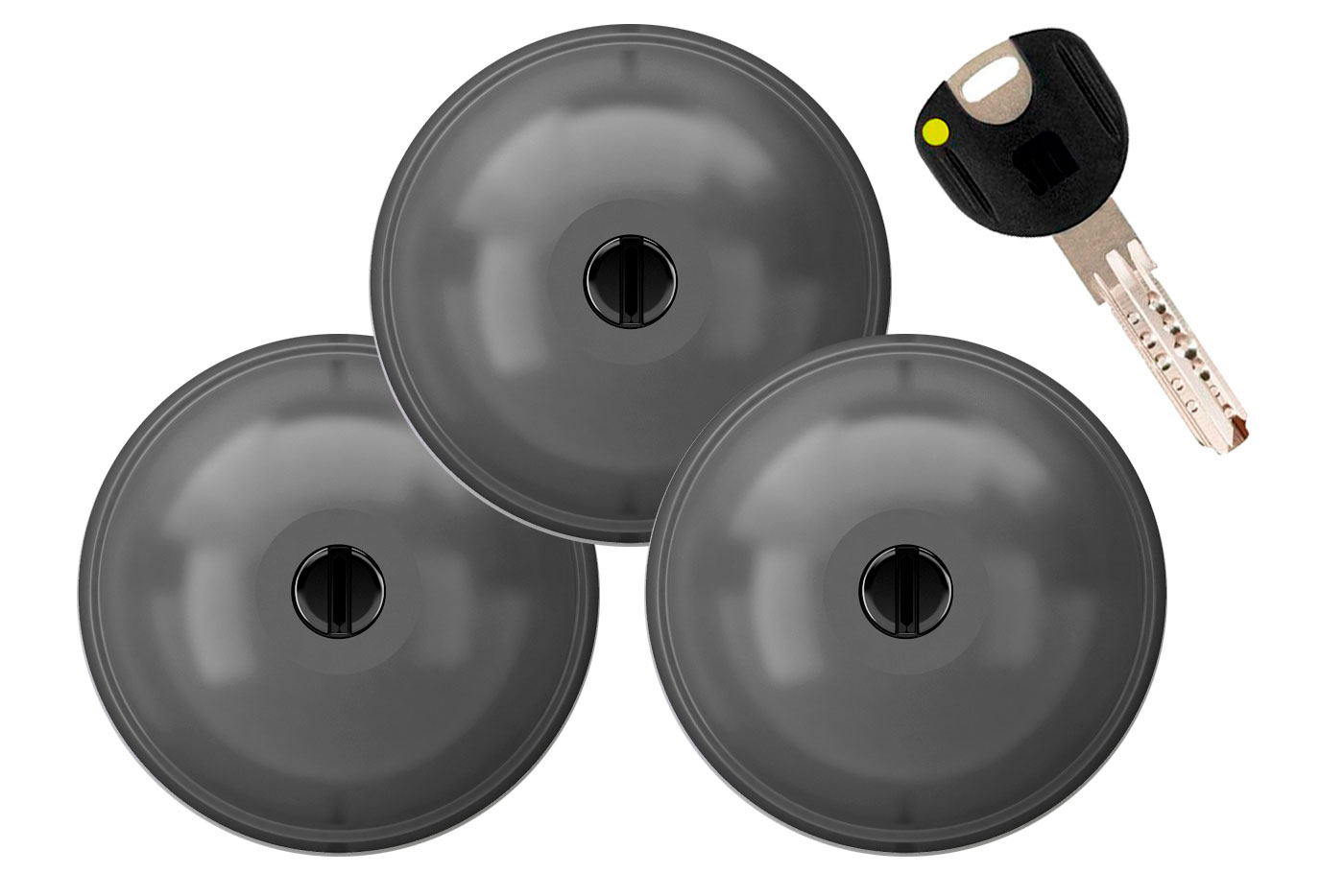 Ufo3 Expert - 3-pak dørlås / Rilsan Grey